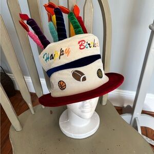 Festive ElOPE adult  Birthday Hat with Sports Theme
